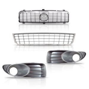 Kit Grades Linea 2008 A 2013 Friso Cromado 04 Peças Preto.