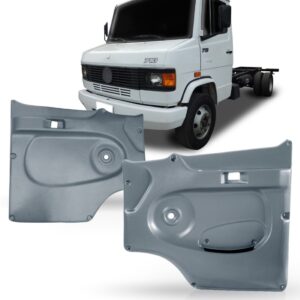 Jogo Forro Porta Caminhão Mercedes Mb 710 Cinza Dianteiro
