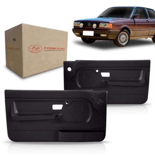 Jogo Forro Porta Gol Parati Gti Gts Gls Diant Preto 88/94 Preto