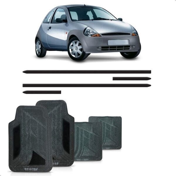 Kit Friso Lateral Ford Ka 1997 A 2008 2portas C/ Jogo Tapete