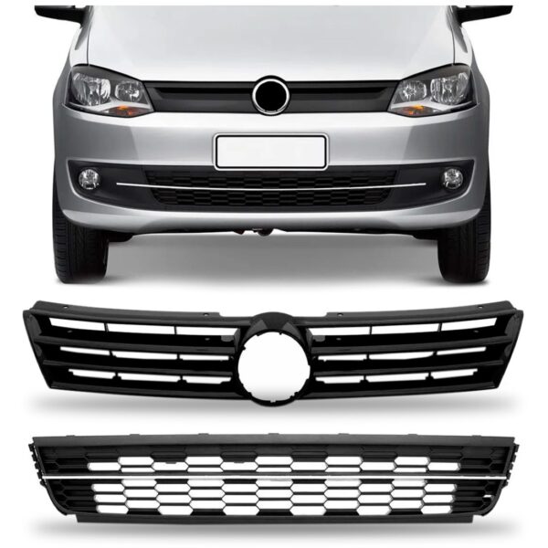 Kit Tela Fox 2010/2014 Infer E Sup Preto C Friso Cromado