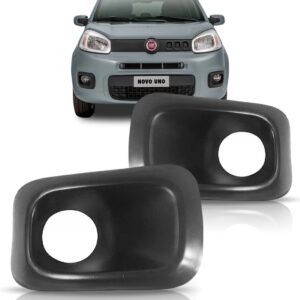 Par Grade Farol Milha Novo Uno Atractive 15 16 17 Com Furo Preto Ambos Lados