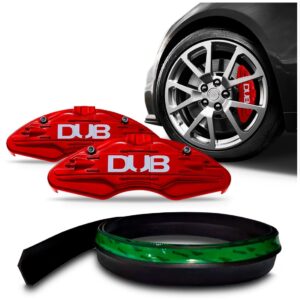 Kit Par Capa Pinça Para Freio Vermelha E Spoiler Universal Vermelho