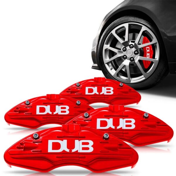 Capa Pinça De Freio Vermelha Dub Universal Kit 4 Peças Br2 Vermelho