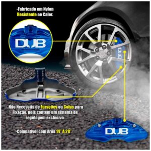 Kit 4 Spoiler Universal Flexível Com Capa De Pinça Azul Preto