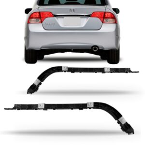 Par Guia Suporte Parachoque Traseiro New Civic 2008 A 2012