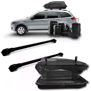 Travessa Rack Slim Palio Weekend 97 A 17 + Caixa Bau 270l Preto