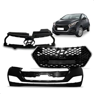 Kit Envolvente Dianteiro Hb20 2018 A 2016 C/grades 1a Linha  Preto