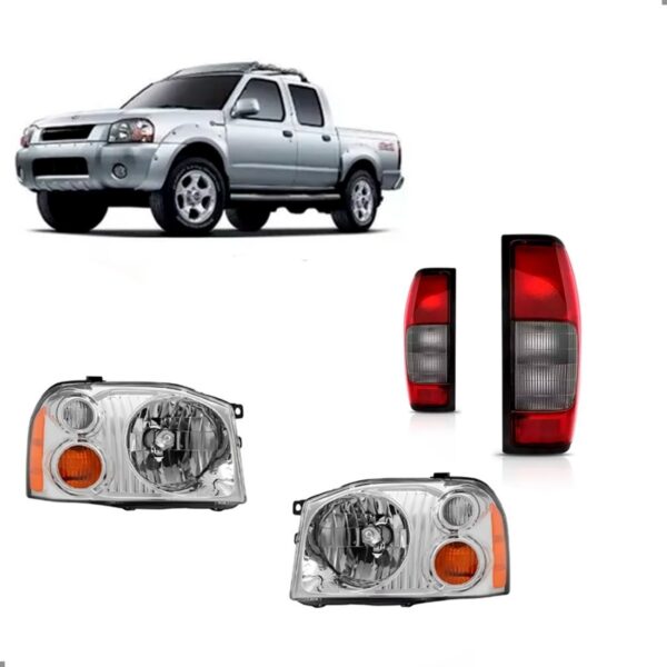 Kit Para Frontier 2003 A 2007 Par Farol E Par Lanternas Fumê Ambos Lados