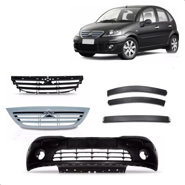 Envolvente Para Citroen C3 2003 2004 05 06 07 2008 1a Linha  Preto