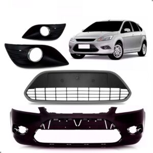 Kit Envolvente E Grades Focus 09 A 2011 2012 2013 1a Linha  Preto