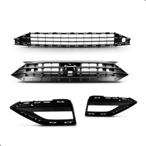 Kit Grade Jetta 2019 2020 2021 2022 Superior E Inferior Preto