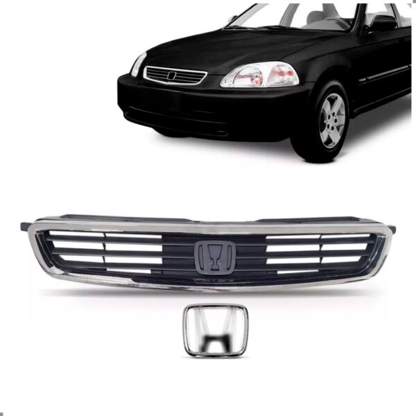 Grade Com Emblema Para Honda Civic 1996 1997 1998 Plástico
