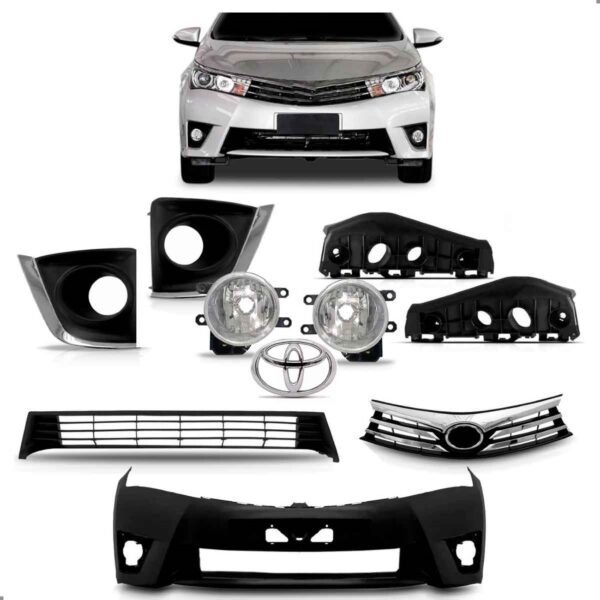 Envolvente Dianteiro Completo Corolla 2014 2015 2016 2017 Preto