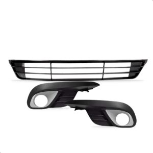 Kit Grade Grand Siena 2013 2014 2015 + Par Moldura Milha Preto Cromado