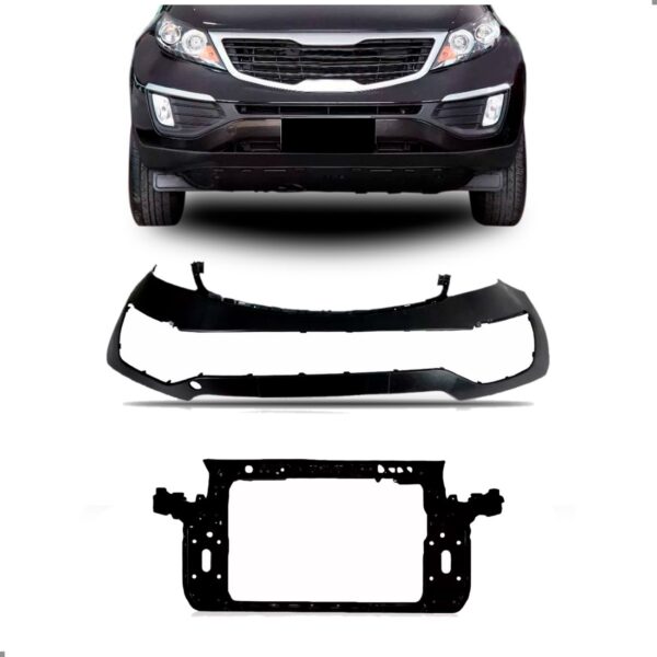 Kit Envolvente E Painel Frontal Para Sportage Lx 2011 12 13 Preto