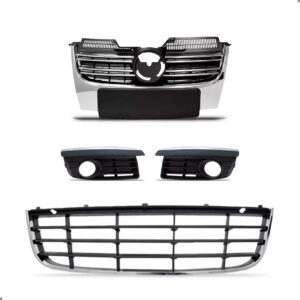 Kit Grade Jetta 2007 08 09 2010 Frisada E Molduras Cromadas Plástico