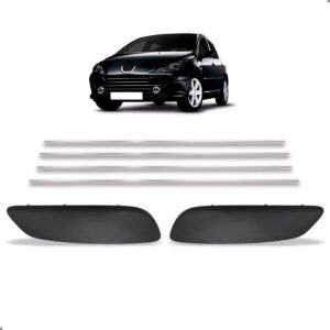 Kit Para Peugeot 307 07 A 13 Friso Grade Cromado E Molduras Plástico