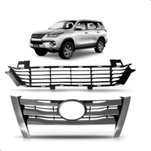 Kit Grade Superior + Inferior Hilux Sw4 2016 17 2018 19 2020 Preto