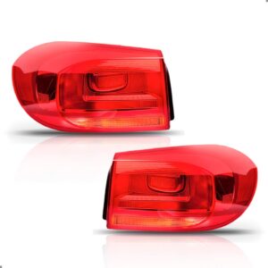 Kit Jogo Lanternas Para Tiguan 2012 A 2017 Canto E Tampa Ambos Lados Vermelho