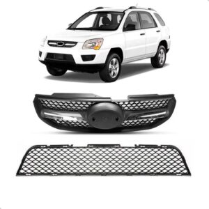 Par De Grade Para Kia Sportage 2009 2010 Superior E Inferior Plástico