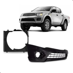 Kit Envolvente Com Defletor Para L200 Triton 2015 2016 Preto