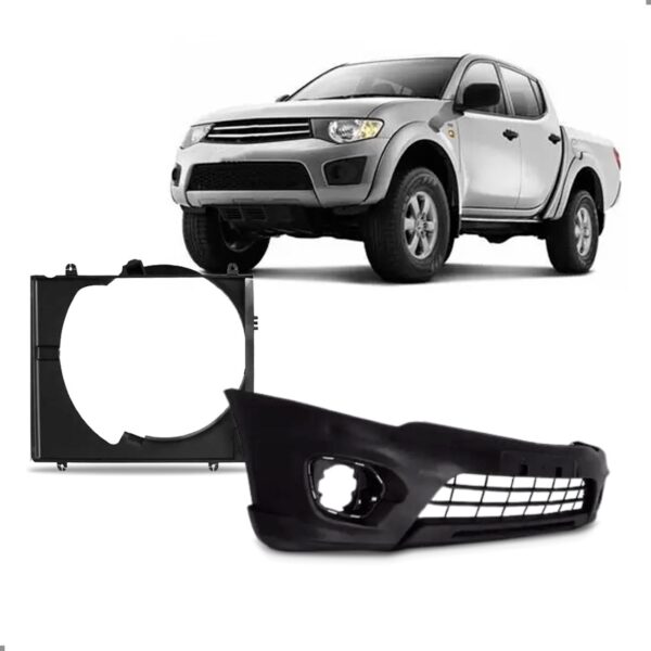 Kit Envolvente Com Defletor Para L200 Triton 2015 2016 Preto
