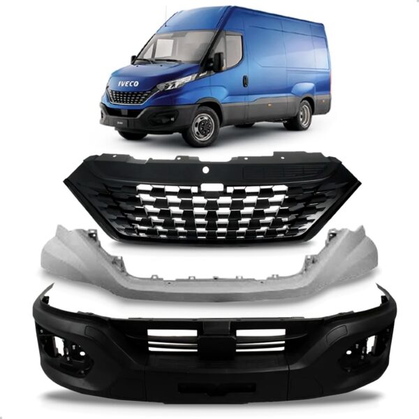 Kit Envolvente E Grade Para Iveco 2020 2021 2022 2024 - Preto