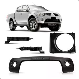 Kit Envolvente Com Defletor Para L200 Triton 2011 2012 Preto