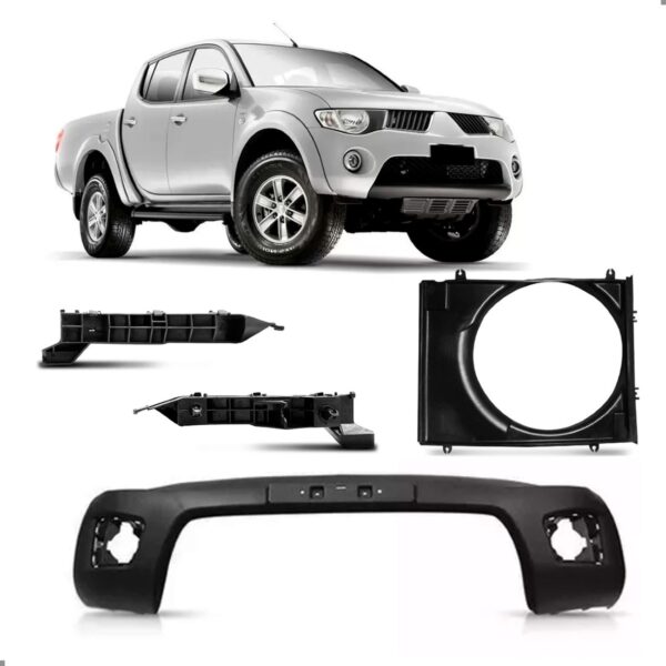 Kit Envolvente Com Defletor Para L200 Triton 2011 2012 Preto