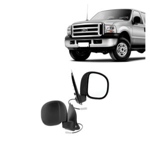 Par Retrovisor Eletrico F250 1998 A 2012 Preta Texturizada