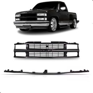 Kit Grade Silverado Black Preta 1993 A 2004 Com Bigode Preto