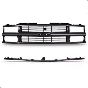 Kit Grade Silverado Black Preta 1993 A 2004 Com Bigode Preto