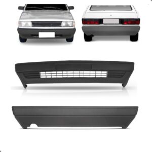 Jogo Parachoque Dianteiro Traseiro Gol Gts Gti Cinza Claro Preto