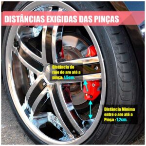 Kit Capa De Pinça Amarela Dub Spoiler Ideal Para Parachoques Amarelo