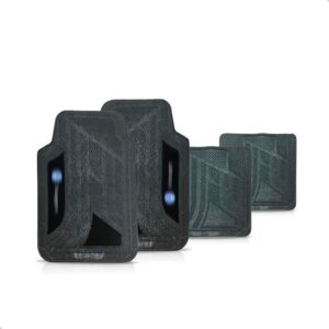 Kit Friso Lateral Gol G4 2005 A 2008 Com Jogo Tapete Pvc Preto