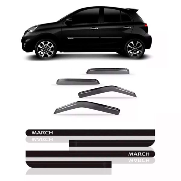 Kit Calha Chuva March 2011 A 2018 + Friso Lateral Fumê