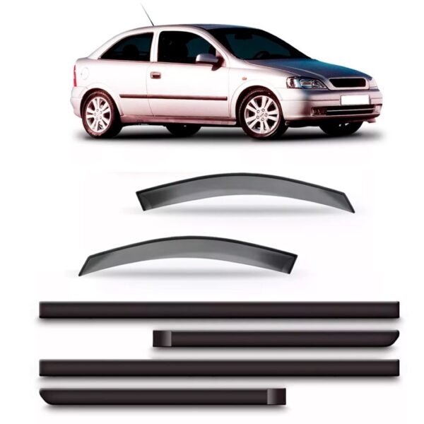 Calha Chuva Astra 1999 A 2002 2p + Friso Lateral  Fumê