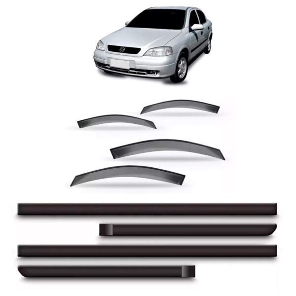 Calha Chuva Astra 1998 A 2004 4p + Friso Lateral Fumê