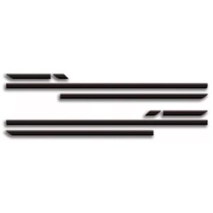 Kit Calha Chuva Fiat Uno 1992 Ate 2009 4p + Friso Lateral Fumê