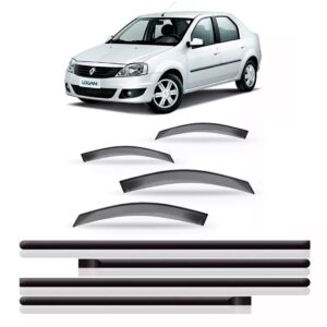 Calha Chuva Logan 2008 A 2014 + Friso Lateral Fumê