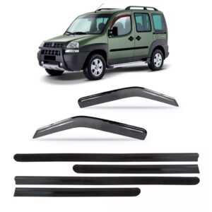 Calha Chuva Doblo 2 Portas + Friso Lateral Fumê