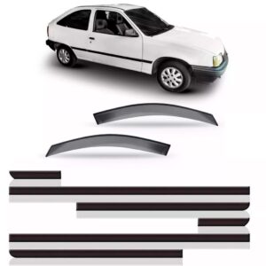 Calha Chuva Kadett / Ipanema 2 Portas + Friso Lateral. Fumê