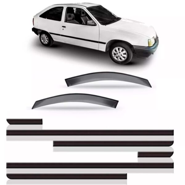 Calha Chuva Kadett / Ipanema 2 Portas + Friso Lateral. Fumê