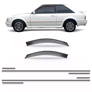 Calha Chuva Escort Hobby Ate 1991 2p + Friso Lateral Fumê