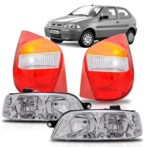 Par Farol Palio G2 2001 A 07 Duplo Cromado + Sinaleira Tric