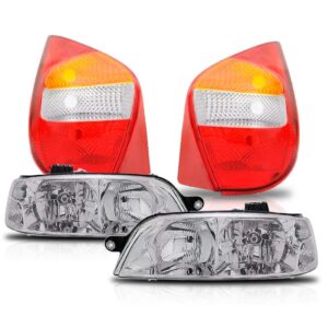 Par Farol Palio G2 2001 A 07 Duplo Cromado + Sinaleira Tric