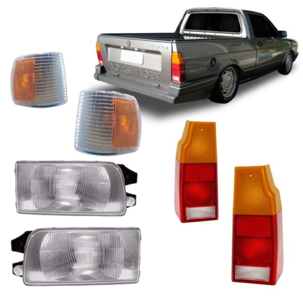 Kit Farol Saveiro Quadrada 91 A 94 + Sinaleira + Lanterna