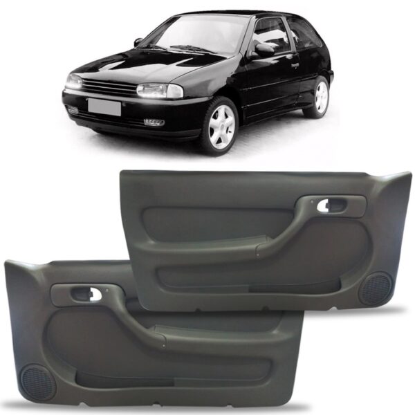 Par Forro Porta Gol Bola Parati Dianteiro Elétrico 2p Cinza Cinza