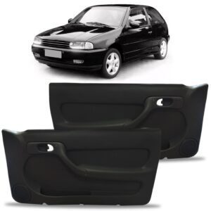 Par Forro Porta Gol Bola Parati Dianteiro Manual 2p Preto Preto